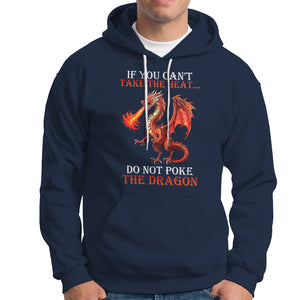 Do Not Poke The Cool Dragon Flame-Spewing Flying Mythical Creature Hoodie TS09 Navy Printyourwear