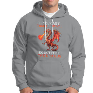 Do Not Poke The Cool Dragon Flame-Spewing Flying Mythical Creature Hoodie TS09 Sport Gray Printyourwear