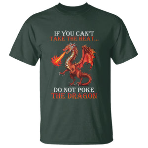 Do Not Poke The Cool Dragon Flame-Spewing Flying Mythical Creature T Shirt TS09 Dark Forest Green Printyourwear