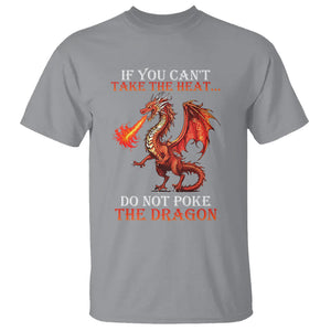 Do Not Poke The Cool Dragon Flame-Spewing Flying Mythical Creature T Shirt TS09 Sport Gray Printyourwear