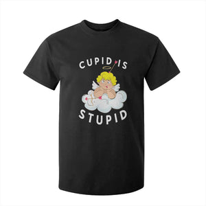 Cupid Is Stupid Funny Anti Valentine's Day T Shirt For Kid TS09 Black Print Your Wear