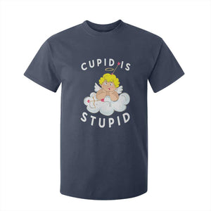 Cupid Is Stupid Funny Anti Valentine's Day T Shirt For Kid TS09 Navy Print Your Wear