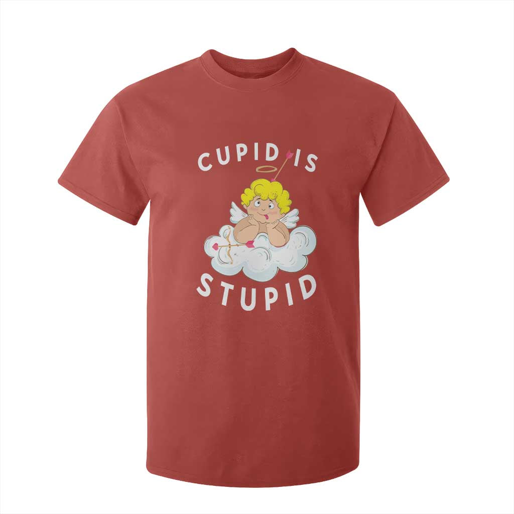 Cupid Is Stupid Funny Anti Valentine's Day T Shirt For Kid TS09 Red Print Your Wear