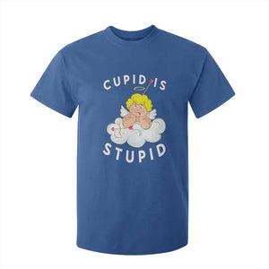 Cupid Is Stupid Funny Anti Valentine's Day T Shirt For Kid TS09 Royal Blue Print Your Wear