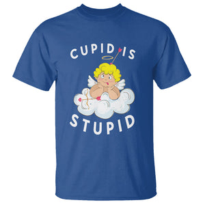 Cupid Is Stupid Funny Anti Valentine's Day T Shirt TS09 Royal Blue Printyourwear