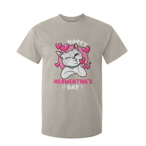 Valentine's Day T Shirt For Kid Happy Meowentine Cute Cat Kisses TS09 Sand Print Your Wear