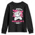 Valentine's Day Youth Sweatshirt Happy Meowentine Cute Cat Kisses TS09 Black Print Your Wear