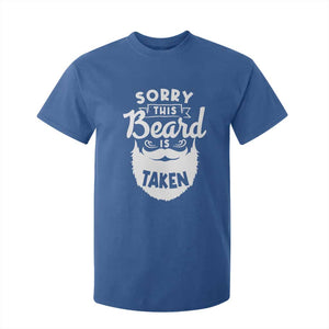 Valentine's Day T Shirt For Kid Sorry This Beard is Taken Funny Gift For Boyfriend Husband TS09 Royal Blue Print Your Wear