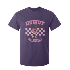 Valentine's Day T Shirt For Kid Howdy Valentine Heart Retro Groovy TS09 Purple Print Your Wear