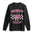 Valentine's Day Long Sleeve Shirt Howdy Valentine Heart Retro Groovy TS09 Black Print Your Wear