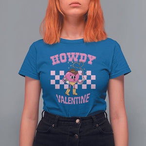 Valentine's Day T Shirt For Women Howdy Valentine Heart Retro Groovy TS09 Royal Blue Printyourwear