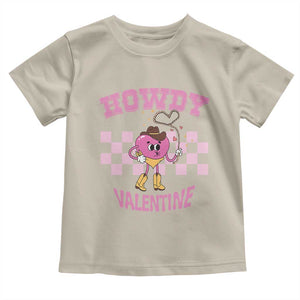 Valentine's Day Toddler T Shirt Howdy Valentine Heart Retro Groovy TS09 Sand Print Your Wear