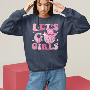 Let's Go Girls Retro Cowgirls Howdy Vintage Western Country Sweatshirt TS09 Navy Printyourwear