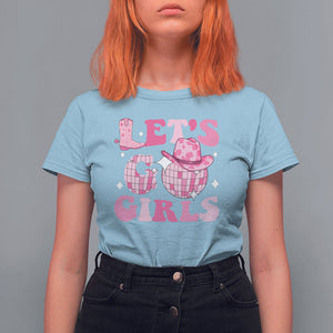 Let's Go Girls Retro Cowgirls Howdy Vintage Western Country T Shirt For Women TS09 Light Blue Printyourwear