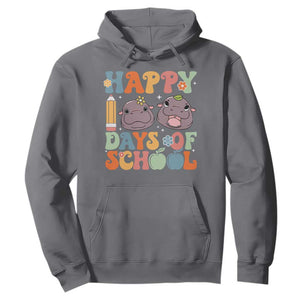 Happy 100 Days Of School Cute Moo Deng Hoodie TS09 Charcoal Print Your Wear