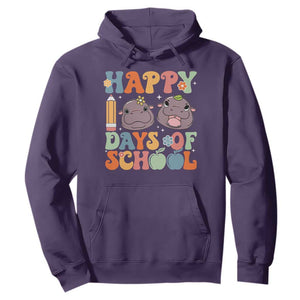 Happy 100 Days Of School Cute Moo Deng Hoodie TS09 Purple Print Your Wear