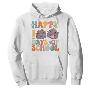 Happy 100 Days Of School Cute Moo Deng Hoodie TS09 White Print Your Wear