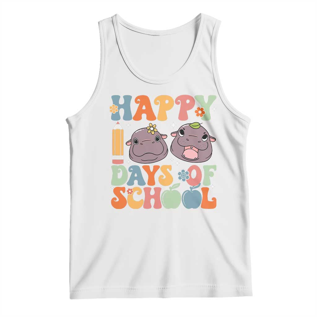Happy 100 Days Of School Cute Moo Deng Tank Top TS09 White Print Your Wear