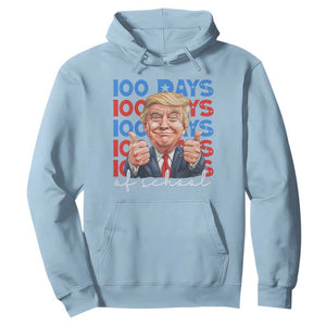 Funny 100 Days Of School Trump Hoodie TS09 Light Blue Print Your Wear