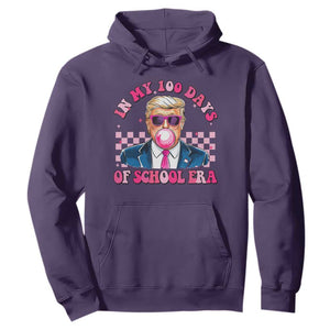 In My 100 Days Of School Era Trump Hoodie Pink Trump Bubble Gum TS09 Purple Print Your Wear