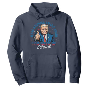 Funny 100th Day Of School Trump Hoodie Make America Smart Again TS09 Navy Print Your Wear