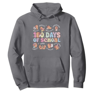 100th Day Of School Cute Capybara Hoodie Motor Skills Creativity Problem Solving Communication TS09 Charcoal Print Your Wear