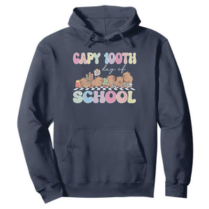 Capy 100 Days Of School Cute Capybara Hoodie TS09 Navy Print Your Wear