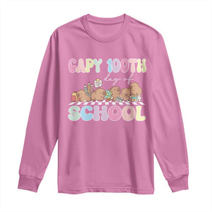 Capy 100 Days Of School Cute Capybara Long Sleeve Shirt TS09 Azalea Print Your Wear