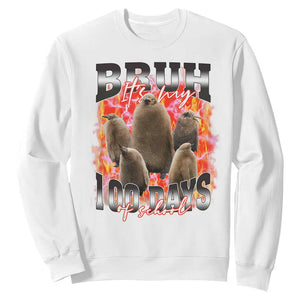 Funny Pesto Bruh It's My 100 Days Of School Sweatshirt TS09 White Print Your Wear