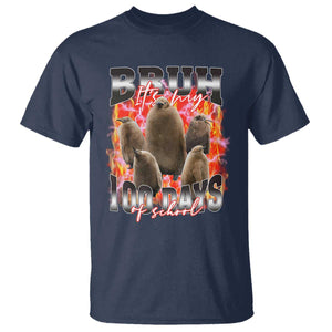 Funny Pesto Bruh It's My 100 Days Of School T Shirt TS09 Navy Print Your Wear