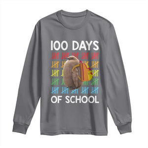 Funny Pesto 100 Days Of School Long Sleeve Shirt TS09 Charcoal Print Your Wear