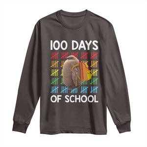 Funny Pesto 100 Days Of School Long Sleeve Shirt TS09 Dark Chocolate Print Your Wear