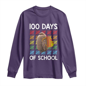 Funny Pesto 100 Days Of School Long Sleeve Shirt TS09 Purple Print Your Wear