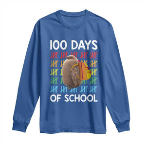 Funny Pesto 100 Days Of School Long Sleeve Shirt TS09 Royal Blue Print Your Wear