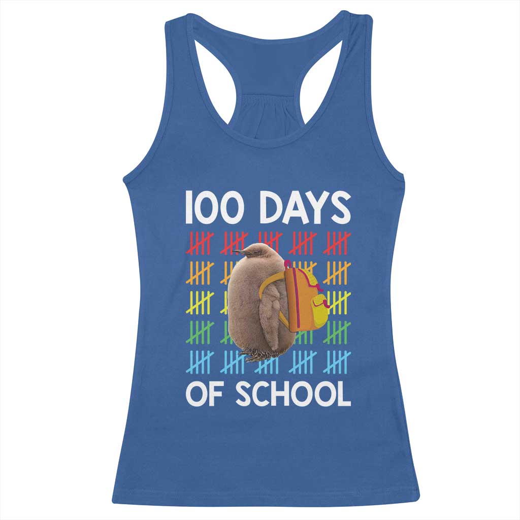 Funny Pesto 100 Days Of School Racerback Tank Top TS09 Royal Blue Print Your Wear