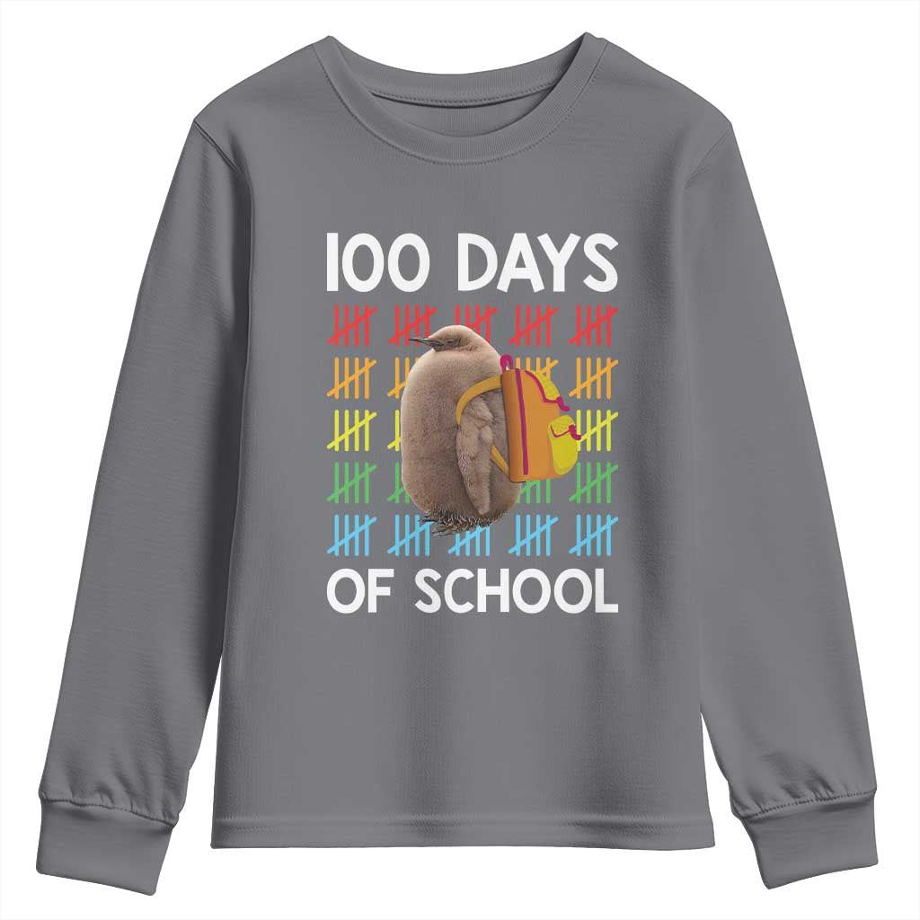 Funny Pesto 100 Days Of School Youth Sweatshirt TS09 Charcoal Print Your Wear