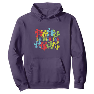 Autism Awareness Hoodie Rizz'em With The Tism Autistic TS09 Purple Printyourwear