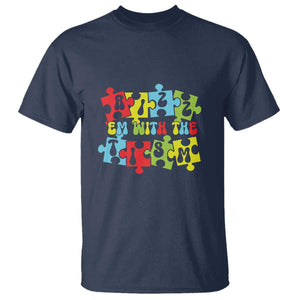 Autism Awareness T Shirt Rizz'em With The Tism Autistic TS09 Navy Printyourwear