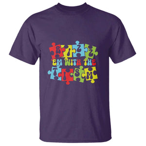 Autism Awareness T Shirt Rizz'em With The Tism Autistic TS09 Purple Printyourwear