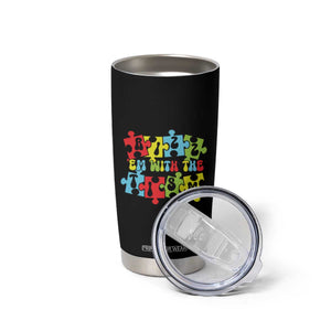 Autism Awareness Tumbler Cup Rizz'em With The Tism Autistic TS09 Print Your Wear