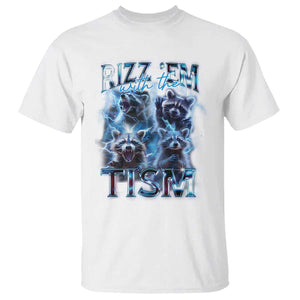 Autism Awareness T Shirt Rizz Em With The Tism Funny Meme Autistic Raccoon TS09 White Printyourwear