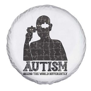Autism Awareness Spare Tire Cover Autistic Seeing The World From A Different Angle Aesthetic TS09 Print Your Wear