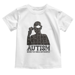 Autism Awareness Toddler T Shirt Autistic Seeing The World From A Different Angle Aesthetic TS09 White Print Your Wear