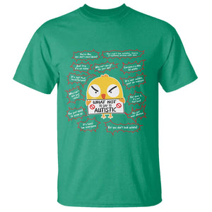 Autism Awareness T Shirt What Not To Say To Autistic People Cute Chick TS09 Irish Green Printyourwear