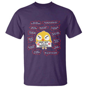 Autism Awareness T Shirt What Not To Say To Autistic People Cute Chick TS09 Purple Printyourwear