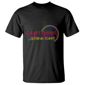 LGBT Pride T Shirt Can't Think Straight Rainbow Gay Lesbian TS09 Black Print Your Wear