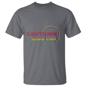 LGBT Pride T Shirt Can't Think Straight Rainbow Gay Lesbian TS09 Charcoal Print Your Wear