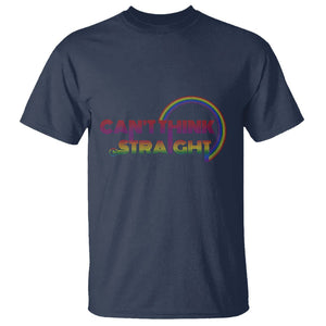 LGBT Pride T Shirt Can't Think Straight Rainbow Gay Lesbian TS09 Navy Print Your Wear