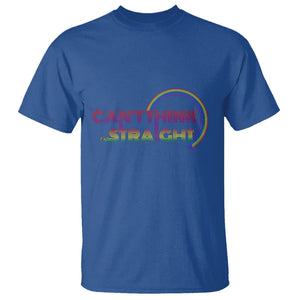 LGBT Pride T Shirt Can't Think Straight Rainbow Gay Lesbian TS09 Royal Blue Print Your Wear