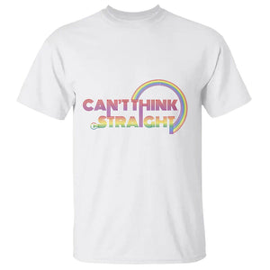 LGBT Pride T Shirt Can't Think Straight Rainbow Gay Lesbian TS09 White Print Your Wear